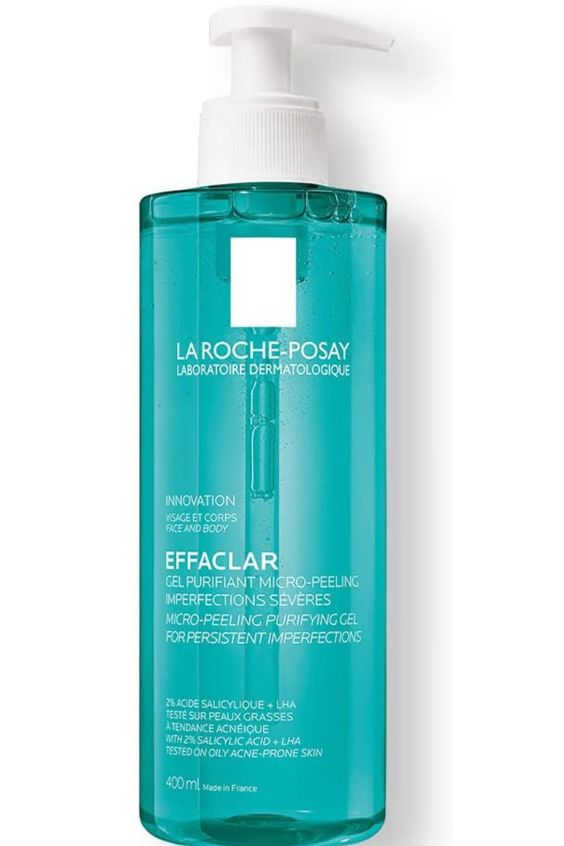 ژل شستشوی صورت و بدن  میکرو پیلینگ ضد جوش افکلار لاروش پوزای اصل حجم 400 ml